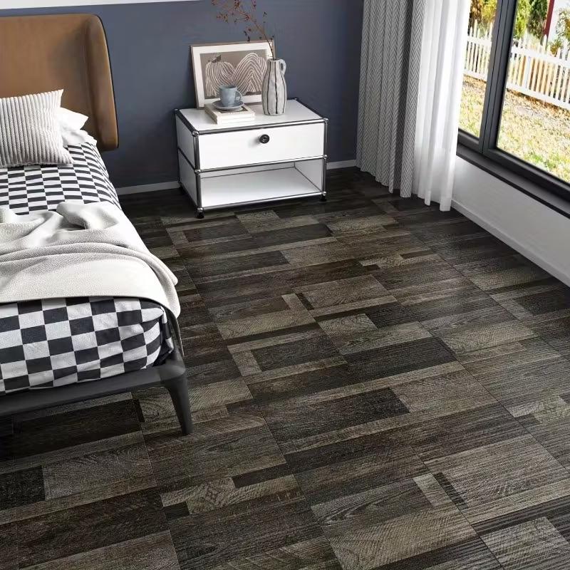 20/40 Self-Adhesive Vintage Wood Grain Waterproof Flooring Tiles - Easy to Peel and Stick, Durable PVC Floor,itable for Home Wall Decoration Renovation, Peel and Stick Floor, Kitchen Floor, Modern Home Decoration, Durable Floor, Floor Covering