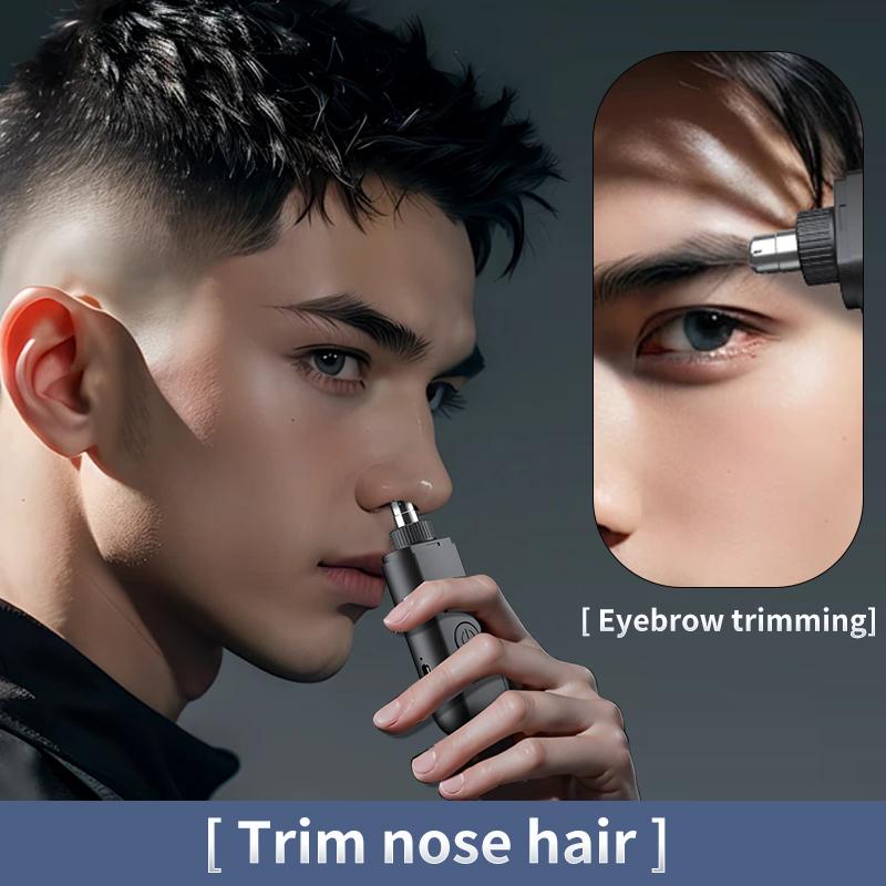 USB Rechargeable Painless Electric Nose Hair High Quality Trimmer - 3-in-1 Eyebrow & Facial Hair Clipper, Waterproof Easy-Clean Grooming Tool for Men & Women