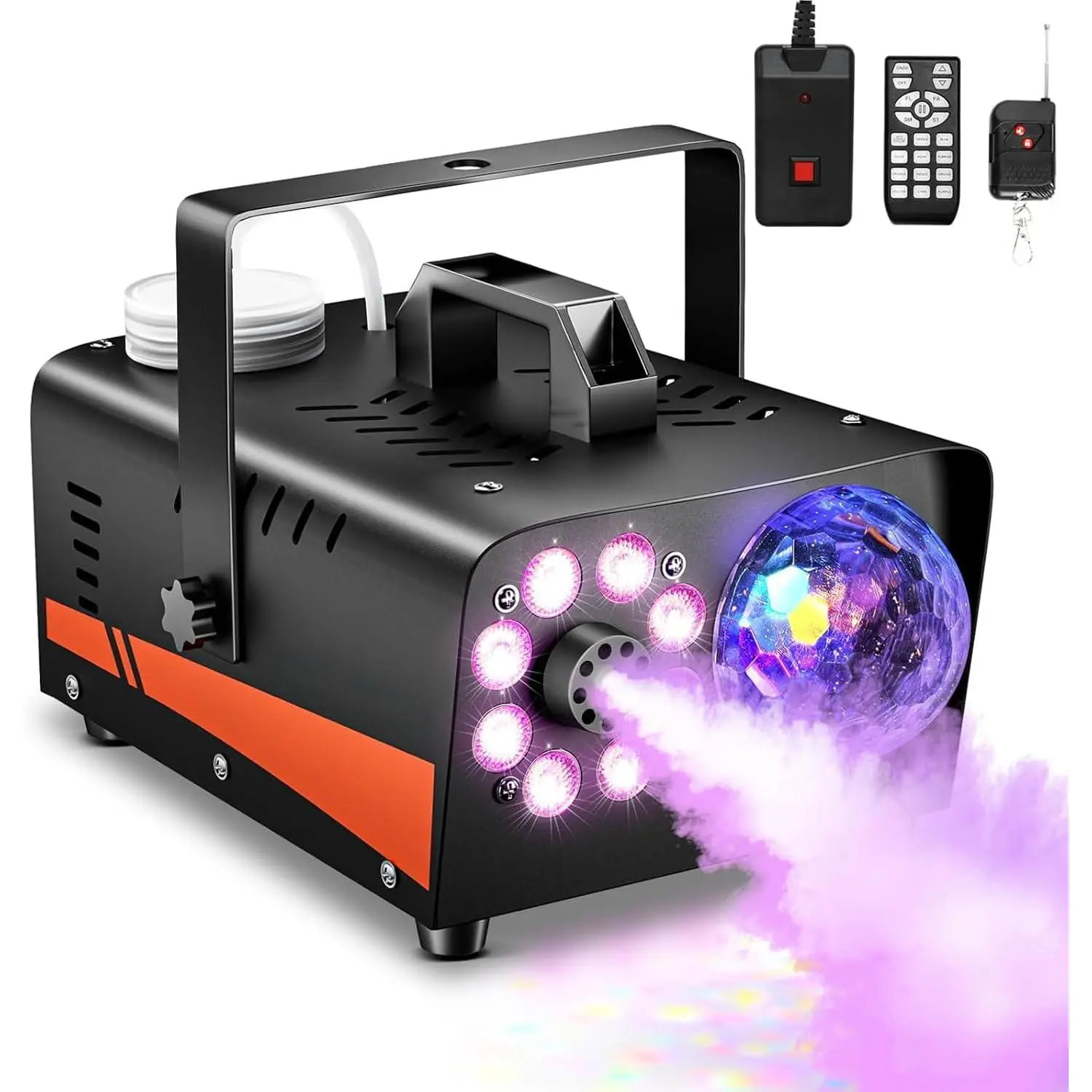800W Fog Machine, 4500CFM for Halloween, Disco Light & Remote| 13-Color LED Effect Smoke Machine, Wired & Wireless Remote, Dry Run Protect, for Indoor, Outdoor, Wedding, Parties & DJ Stage