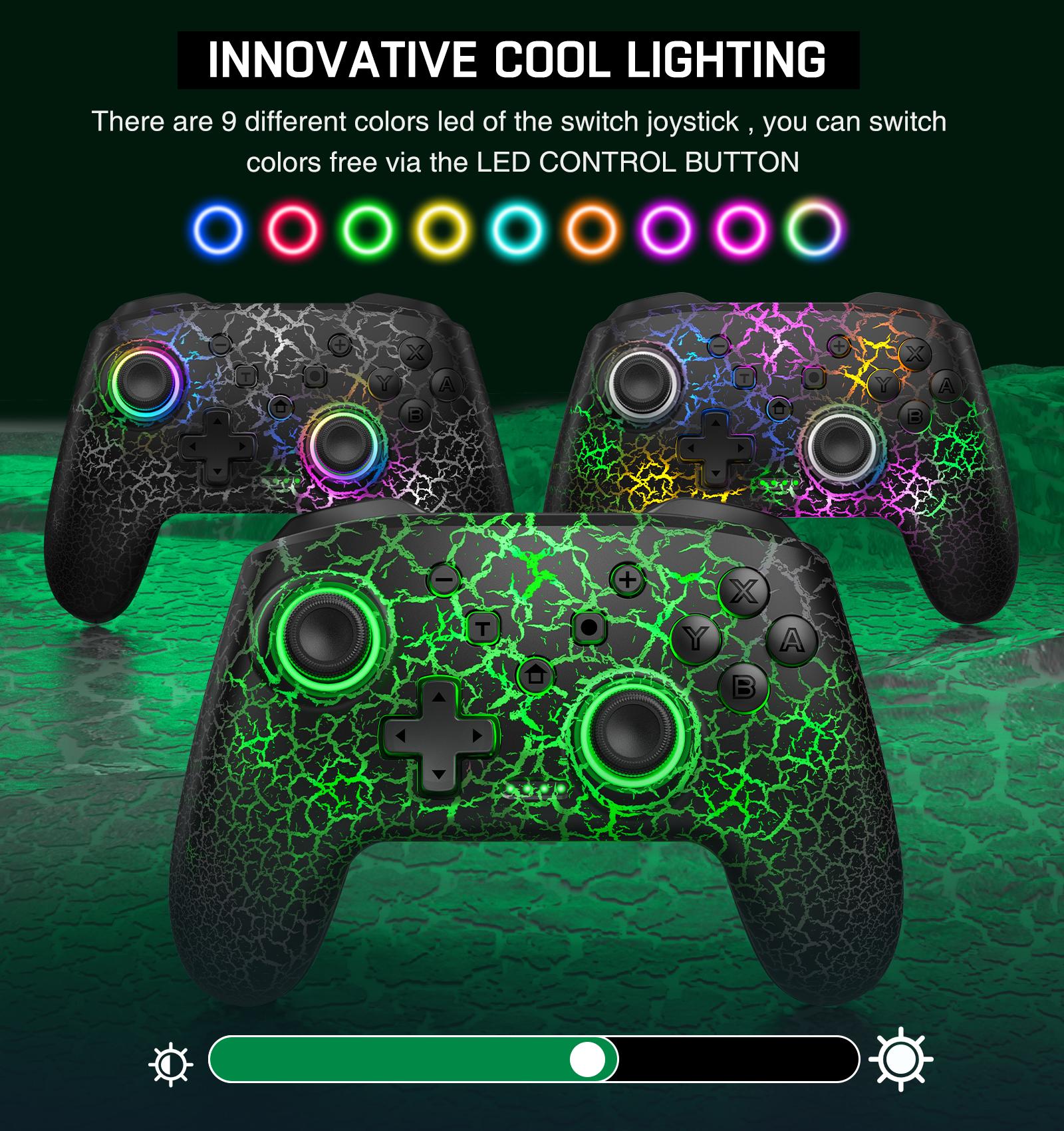 Wireless Switch Controller for Switch/Lite/OLED Controller, with a Mouse Touch Feeling on Back Buttons, Wake-up,Programmable, Turbo Function