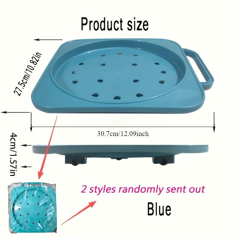 1 Pack Heavy-Duty Movable Propane Tank Base Dolly, Thickened Gas Cylinder Holder with Smooth Wheels & Drainage Holes, Multi-Purpose Rolling Stand for Kitchen LPG Tank, Flower Pot, Plant Tray & Home Storage, Fits Up to 12" Diameter