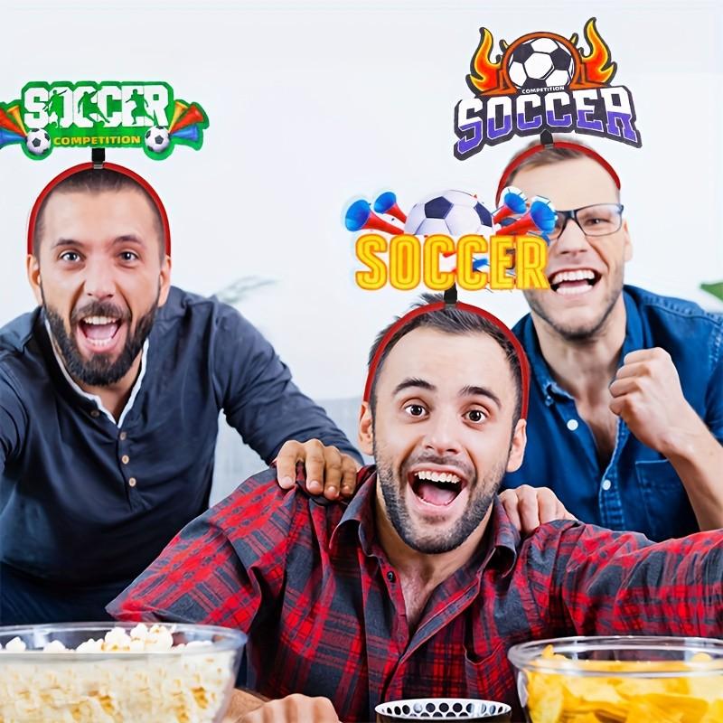 7pcs Football Match Cheering Props - Soccer Ball Headband for Sports Fan Party Decoration Fun Soccer Theme Headwear for Game Day Celebration & Sports Meet