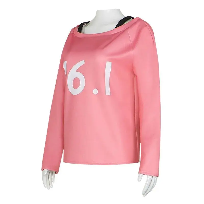 Anime Power Cosplay Costume Makima Power Props Pink T-shirt Power Halloween cosplay costumes accessories props Wpmen Men