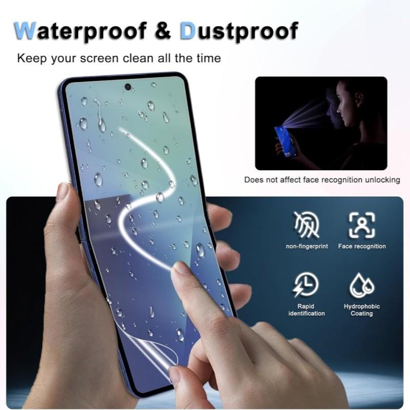 2+2 for Samsung Galaxy Z Flip5 6 7   2+2 Package Including 4 in 1 Protective Suite 2 Soft TPU Films 2 Glass Back Stick Screen Protectors High Definition Clear Anti Grease Fingerprint Full Protection