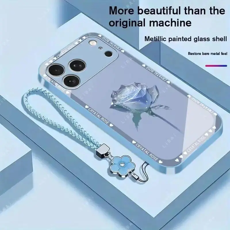 Brand new premium phone case,For iPhone 17/16/15/14/13/12/11 Pro Max Plus and  models (S25, S24, S23, S22, S21, S20,A series) Free four-leaf clover lanyard,drop-proof and fingerprint-resistant,simple and elegant design,multiple color 995