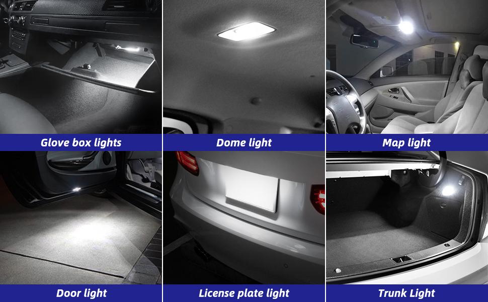 AUTOONE 194 LED Bulb, License Plate Light 300% High Brightness T10 168 2825 W5W LED Bulbs , Pack of 10 AUTOONE 194 LED Bulb, License Plate Light 300% High Brightness T10 168 2825 W5W LED Bulbs , Pack of 10