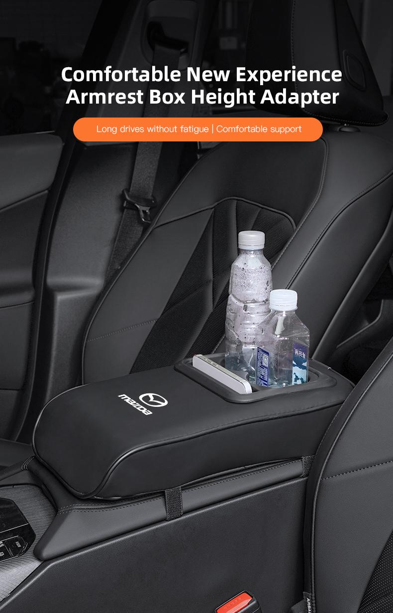 Car Center Console Armrest Pad, Car Armrest Box Mat, Car Armrest Box Cup Holder,For Mazda 2 6 CX-5 CX-80 CX-70 CX-90 MX-30 CX-60 CX-50 CX-30 BT-50 e-TPV CX-3 CX-8 ATENZA CX-9 CX-7 MX-5 Mazda 5 3 RX-8