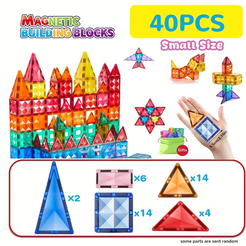 DIY Magnetic Building Blocks Set, Magnetic Tiles, Castle Diamond Face, 3D Magnetic Assembly, Sensory Creative Kids Toy, 3+ Boys Girls Birthday Gift