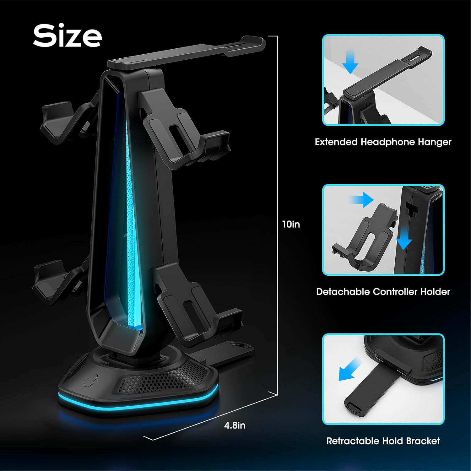 LED Game Controller Display Stand, Compatible with Ps5/xbox/_switch Controllers, Durable and Stylish Design, Perfect for Players LED Game Controller Display Stand, Compatible with Ps5/xbox/_switch Controllers, Durable and Stylish Design, Perfect for Players