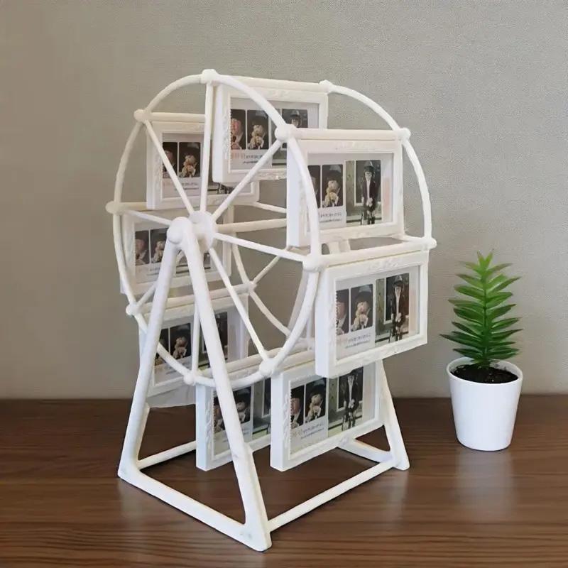 📸 The absolute cutest way to display your photo dumps. Rotating Ferris Wheel Picture Frame | DIY Memory Keepsake, Desktop Photo Holder, Graduation Gift Idea (Photos Not Included)