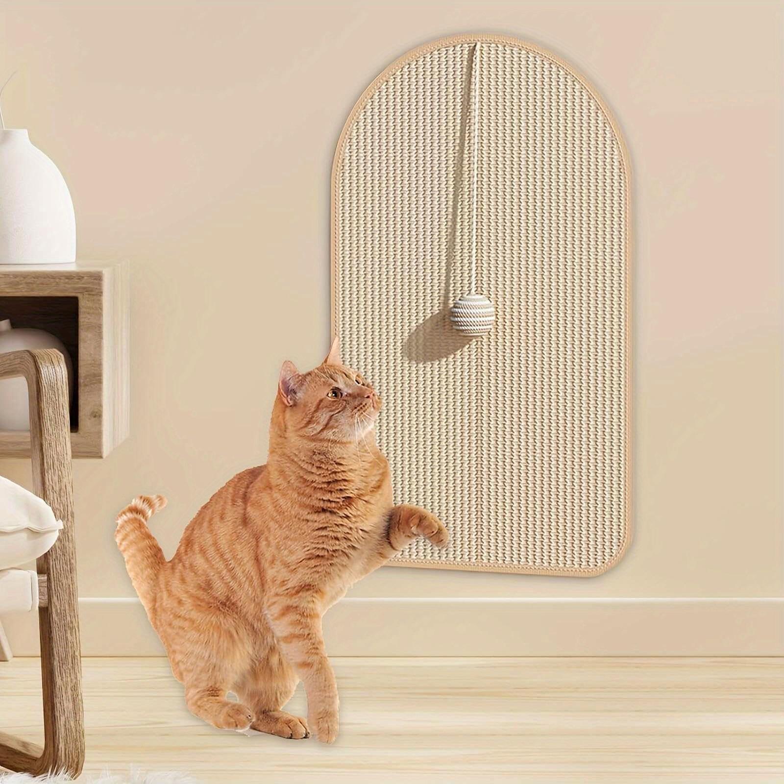 Cat Scratching Pad, 1 Count Wall Mounted Cat Scratcher, Cat Scratching Board, Pet Supplies for Indoor Cat, Cat Furniture, Cat Accessories