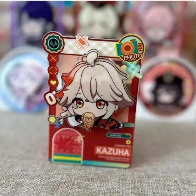 2026 Genshin Impact Anime Furina de Fontaine Kaedehara Kazuha Shake Fighter Stand Figure Acrylic Model Plate Cosplay Desk Decor