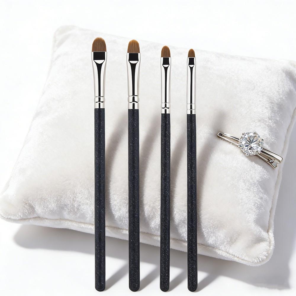 4 Pcs Concealer Makeup Brush Set, Small Concealer Lip Brush, Gel Eyeliner Brush, Detail Concealer Makeup Tool, Essential Beauty Accessories