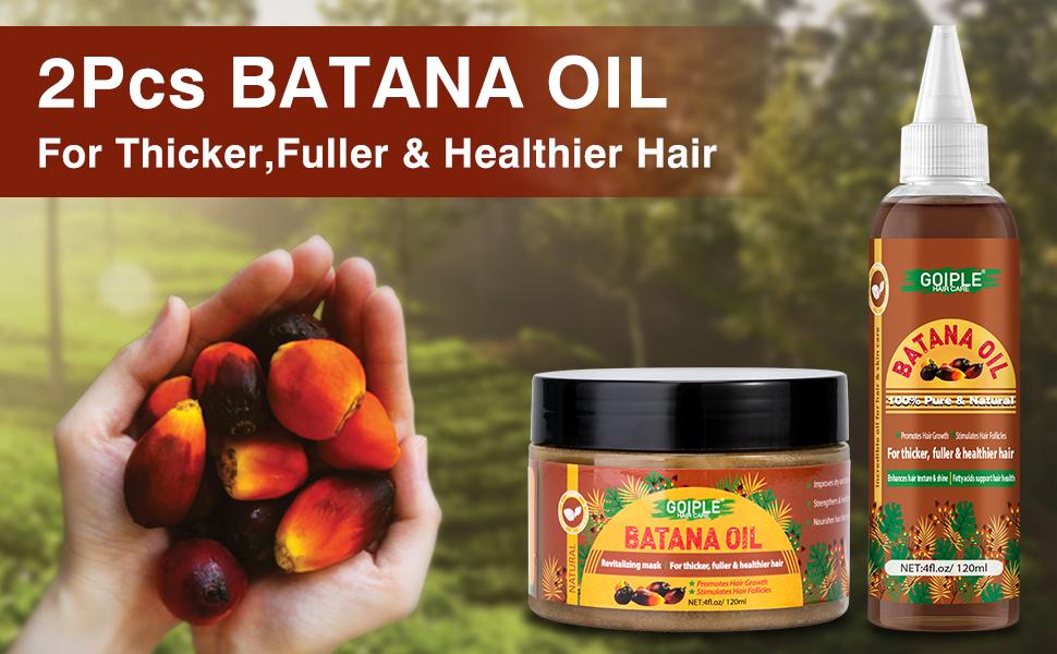 Pure Organic Batana Oil for Hair Growth - Strengthens Hair, Promotes Thicker, Natural Hair Oil Conditioner Deep Conditioning Haircare Moisturizes