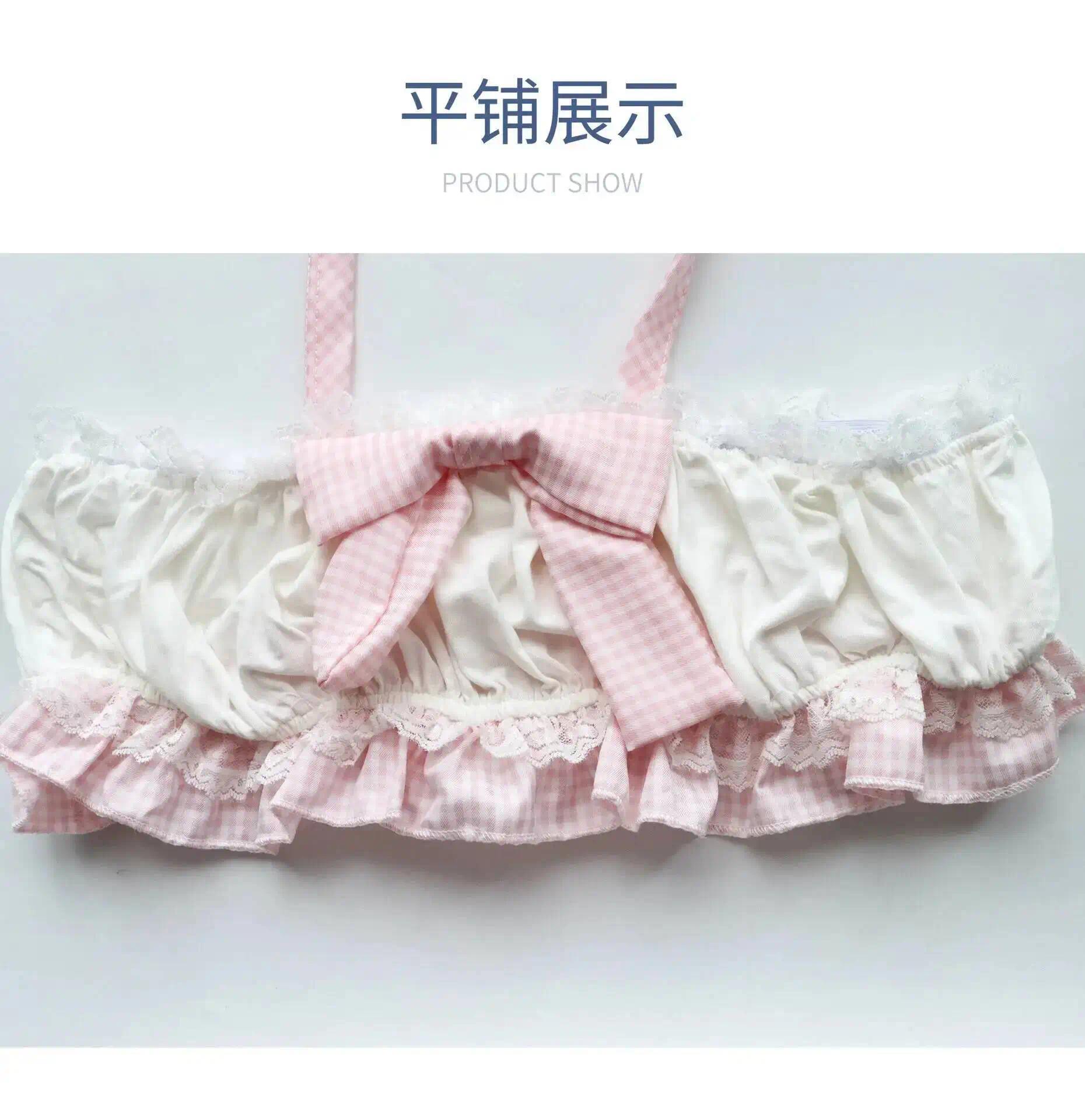Role Play Costume Bowknot Lace Top Flower Set Lolita Cute Girl Kawaii French Maid Sweet Sexy Pajamas