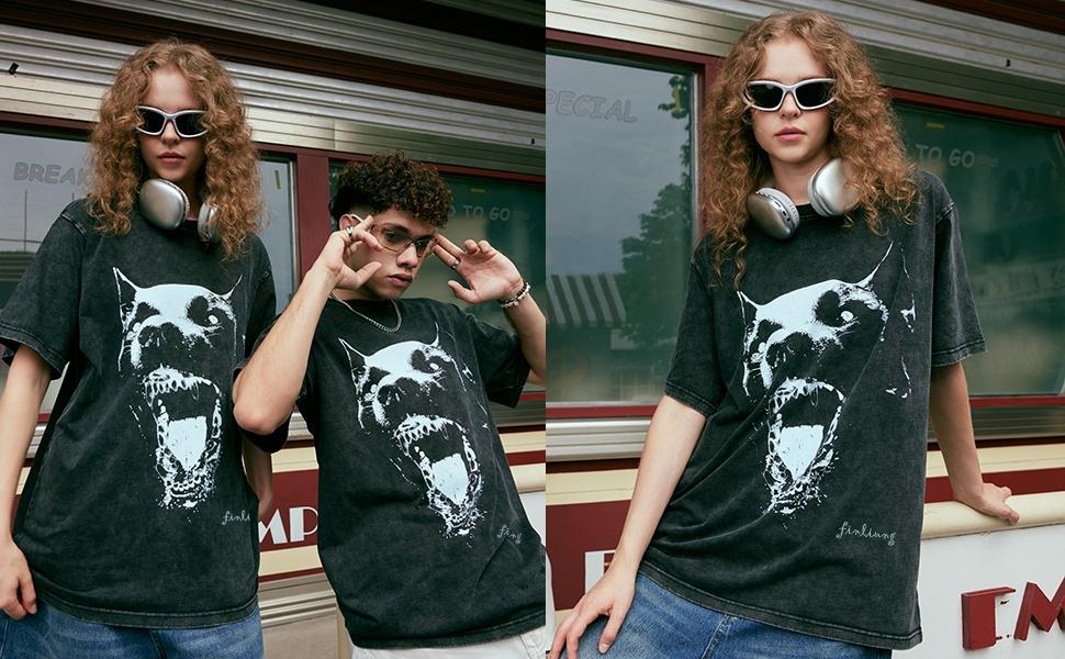 LAIXTON Men's Graphic Tees Shirt Unisex Short Sleeve Cotton