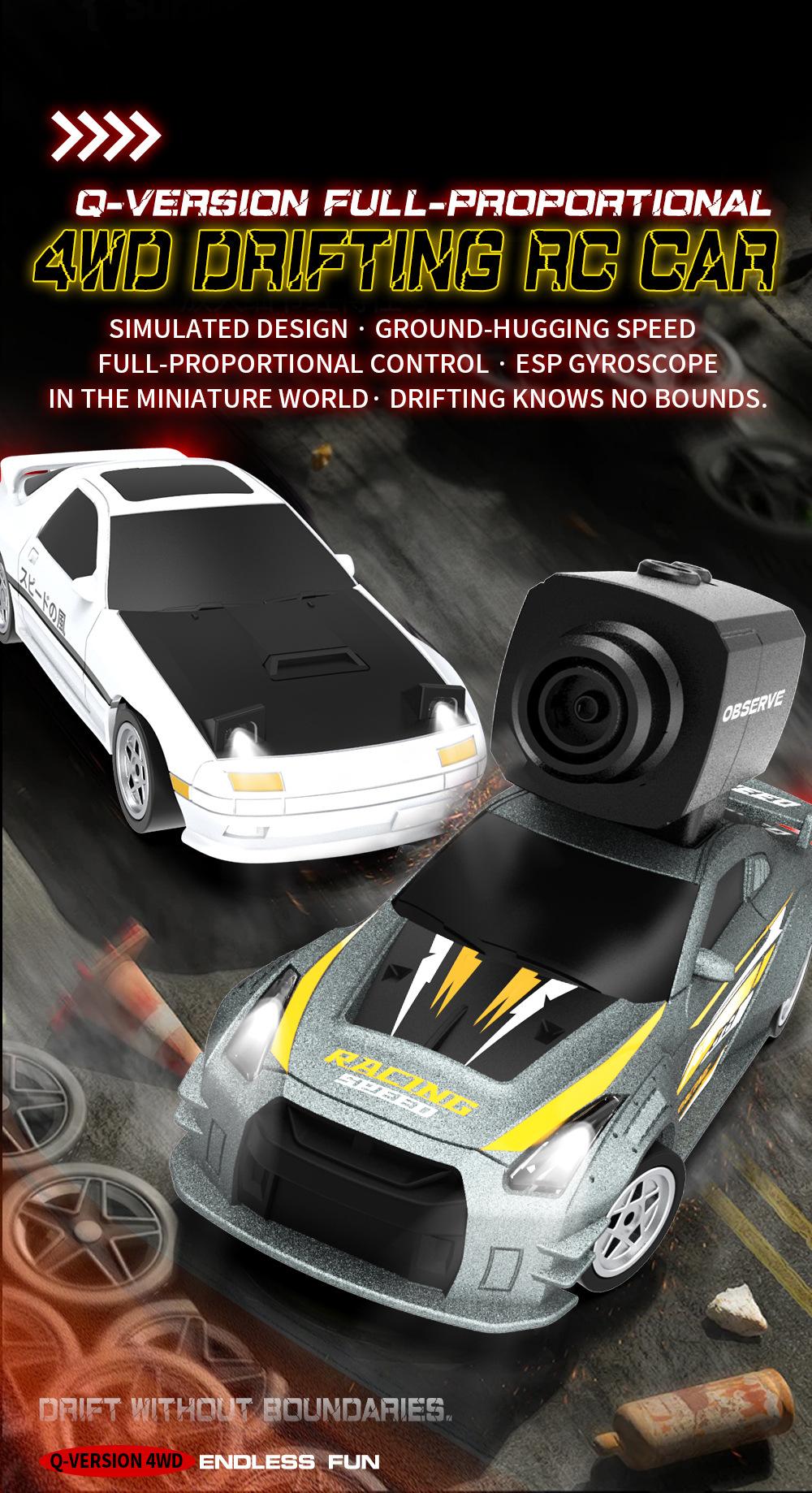 JJRC Mini FPV RC Car with Camera - 1:32 4WD High Speed Drift Racing Car, 2.4G Full Proportional Control, APP Remote Mode, Rechargeable Toy for Boys Kids 8-12 hd