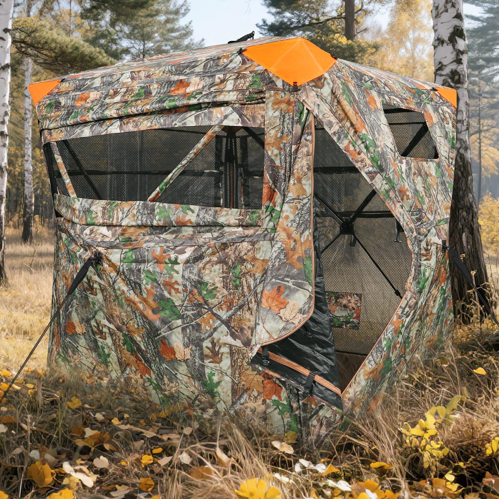 Bearbro Portable 270° /360° See Through Hunting Blind Pop-Up Ground Blind with Tie-downs & Carrying Bag for Deer, Duck and Turkey Hunting,New upgraded version, featuring 4 reflective triangular fabrics,TikTokshopBlackFriday Bearbro Portable 270° /360° See Through Hunting Blind Pop-Up Ground Blind with Tie-downs & Carrying Bag for Deer, Duck and Turkey Hunting,New upgraded version, featuring 4 reflective triangular fabrics,TikTokshopBlackFriday