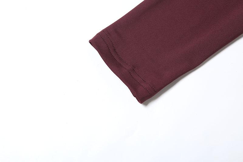 DOUCIU Autumn Street Personality Basic Solid Color Sports Casual Tight Sexy Hot Women'S Thin Long Sleeve Hollow Metal Decoration Body Shaping Jumpsuit Trousers