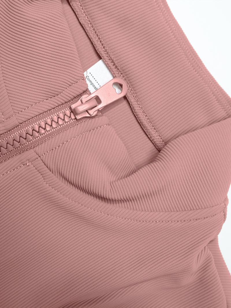 Women's Sporty Zipper Jacket, Long Sleeve Running Gym Yoga Top, High Neck Thumb Loop Cuffs, Quick Dry Polyester Spandex Fabric, Athletic Jackets