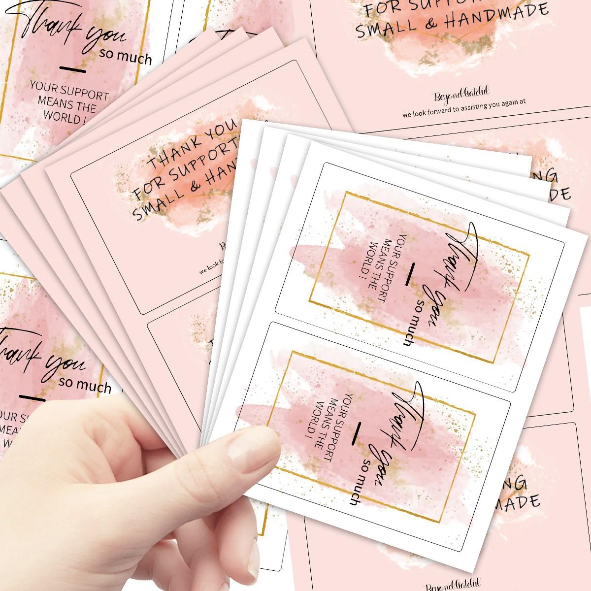 90pcs Rectangular Box Sealing Stickers, Business Goods Packaging Labels, Gift Box Decoration Bags Tags (30 Sheets/pack)