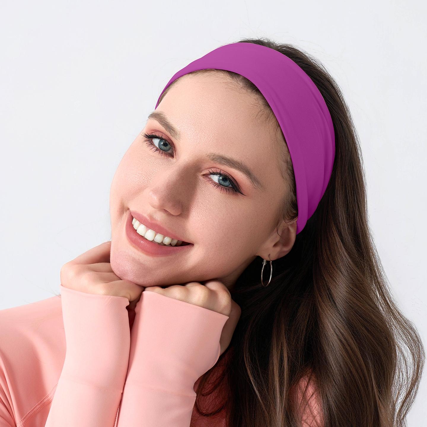 Yoga Headband Matched Color Clothes, Comfortable Stretch Design, Ideal for Yoga & Fitness, Perfect Gift for Women, Gym Wrap Headband