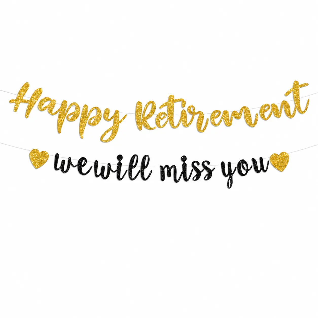 Happy Retirement Party Decorations Set – Premium Quality Bunting Banner with Festive Motifs, Ideal for Office Farewell Celebrations, Includes Hanging Supplies & Reusable Design