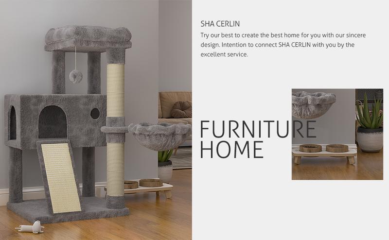 SHA CERLIN 36in Cat Tree/Multi-Level Cat Tower with Hammock & Sisal Scratching Posts/Cozy & Fun for Cats#ChristmasGifts#TikTokShopBlackFriday
