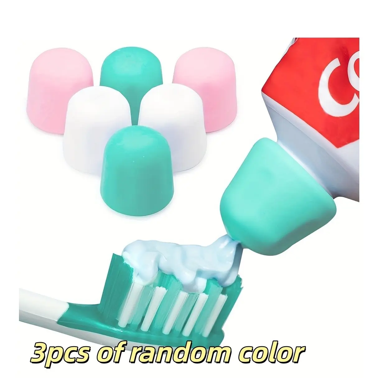 3 Pcs Self-Closing Toothpaste Caps, Toothpaste Dispenser Caps, Prevents Mess and Waste, Simple, Practical and Convenient, Suitable for Every Household