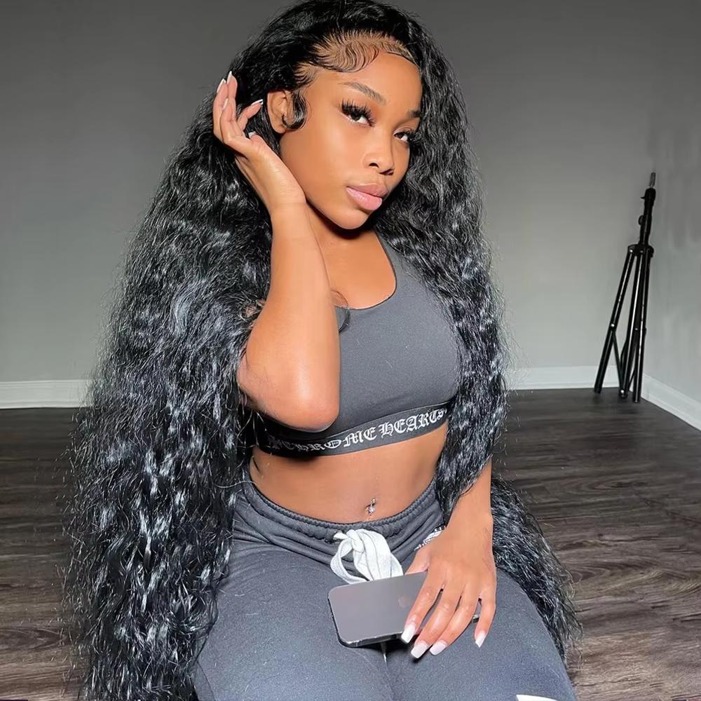 Cute Bein 13x6 Curly Hair Human Hair Wigs Pre Plucked 13x6 Water Wave Lace Front Wigs 180 Density Curly Human Hair Wigs
