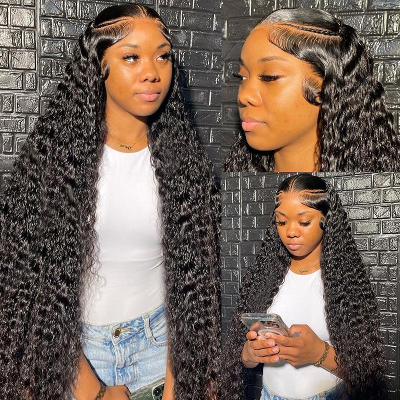 Deep Wave 13x6 Lace Front Wigs Human Hair 180% Density Lace Wigs Brazilian Hair Wigs 13x4 Lace Frontal Human Hair TikTokShopBlackFriday