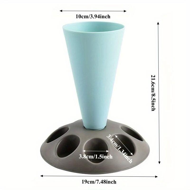 18-Piece Multi-Head Icing Bag Stand Set, Cake Decorating Kit, Convenient Frosting Piping Bag Holder, Includes Various Nozzle Shapes, Ideal for Professional & Home Baking