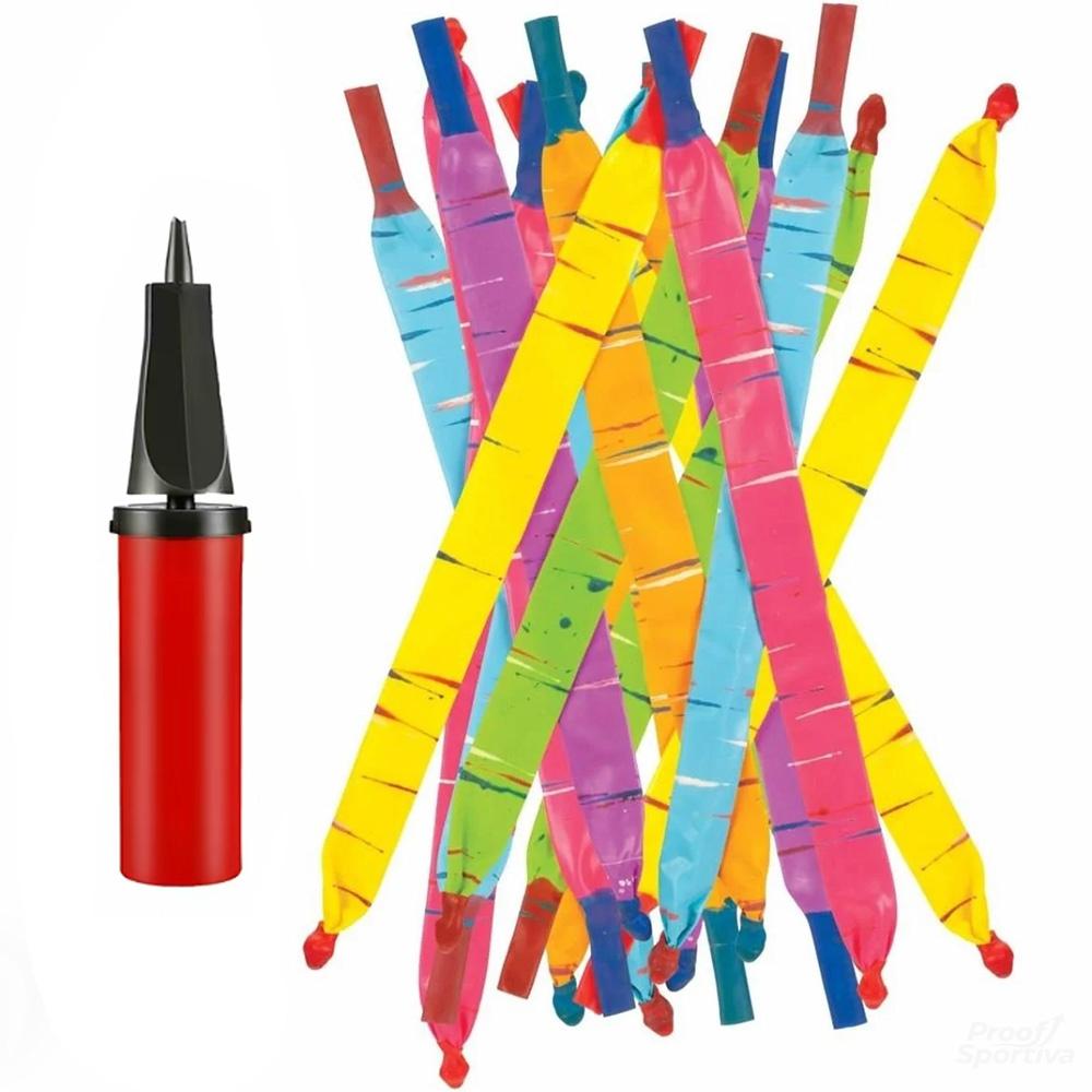 100 rocket balloons with two air pumps, colorful giant rocket balloons for parties