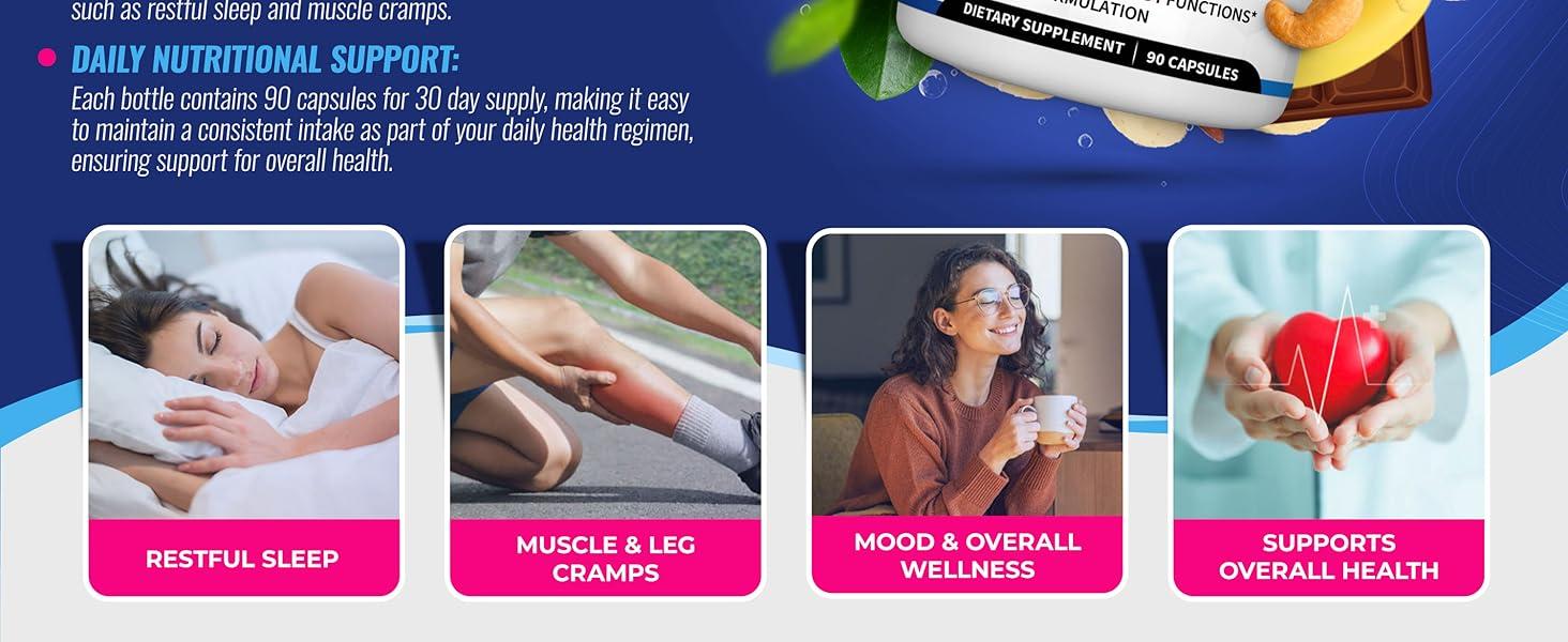 Premium Nutrition elemental Magnesium Complex 8 Essential Magnesium Multielemental Supplement Fitness Edible | Magnesium Glycinate Complex Supplement | Elemental Source | Fitness Strength | Magnesium glycinate | Daily nutrient support gym edible dietary