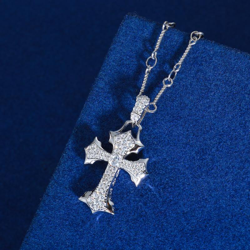 【#PS9250399】Cross Pendant UCCIYO S925 Sterling Silver Pendant Necklace for Women Men Hip Hop Jewelry Gift