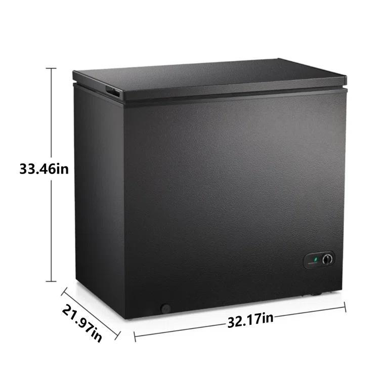 COWSAR 7 Cubic Feet Chest Freezer with Adjustable Temperature Controls, BLACK