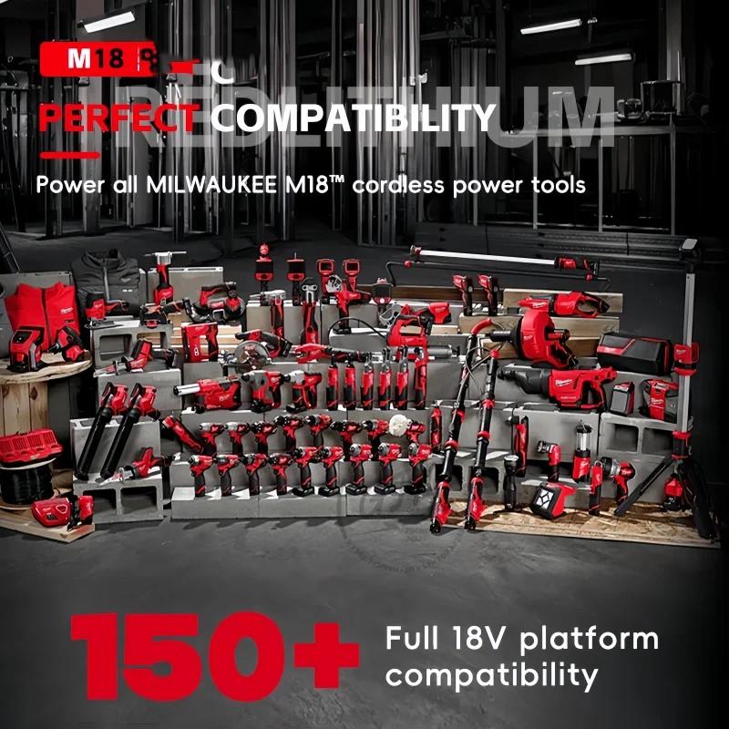 Milwaukee M18 6.0AH Power Tool Battery, M18 B5, 48-11-1860, 1850-1840-1830