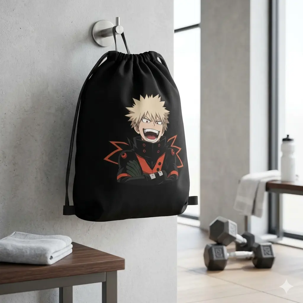 My Hero Academia Bakugo Katsuki Drawstring Bag Anime Backpack Gym Gymsack for Cosplay School Travel Fans Gift backtoschool