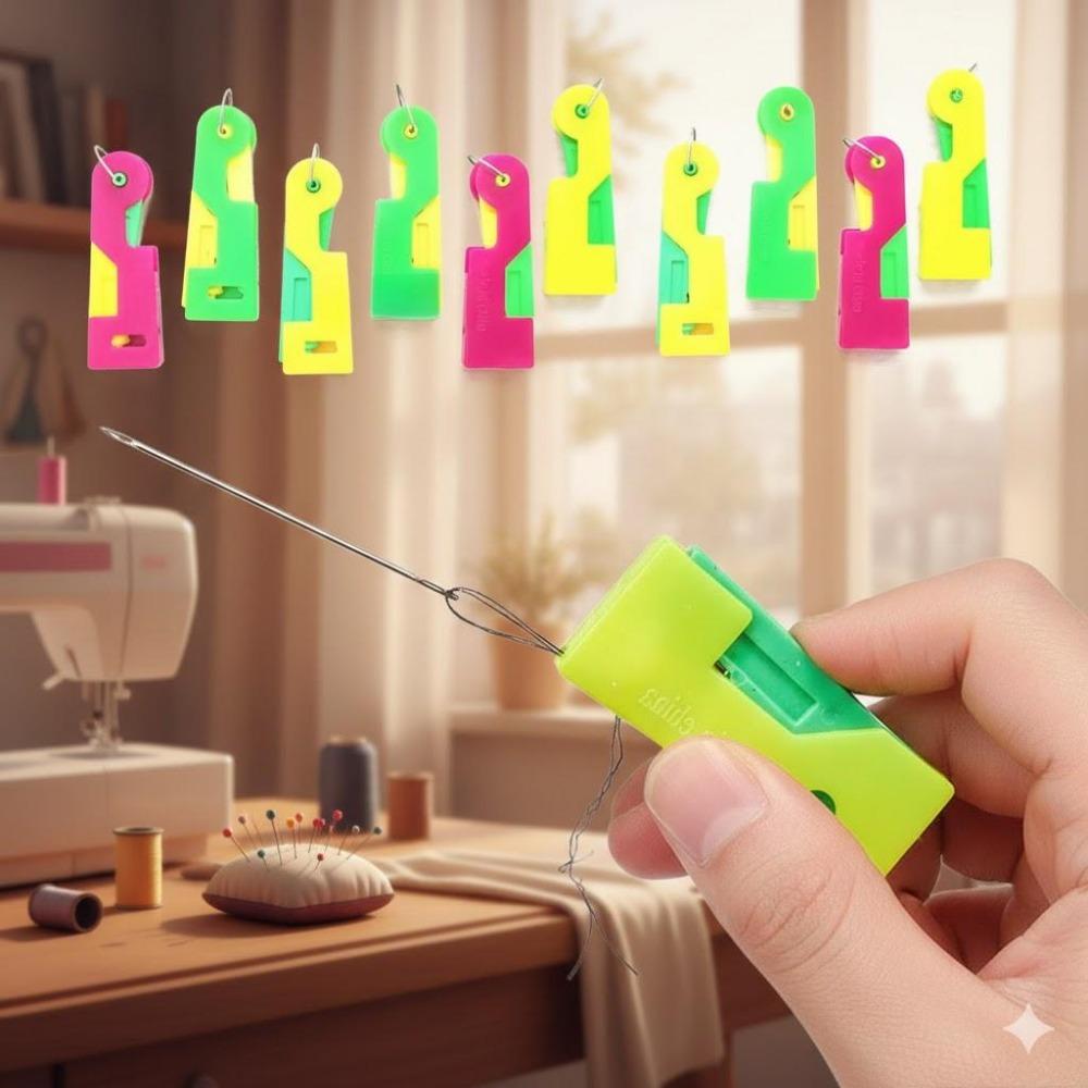 Automatic Sewing Machine Threader - Quick & Effortless Needle Threading Tool, Anti-Slip Guide for Easy Use, Reusable Threading Aid Compatible with Various Sewing Machine Models, Sewing Tools