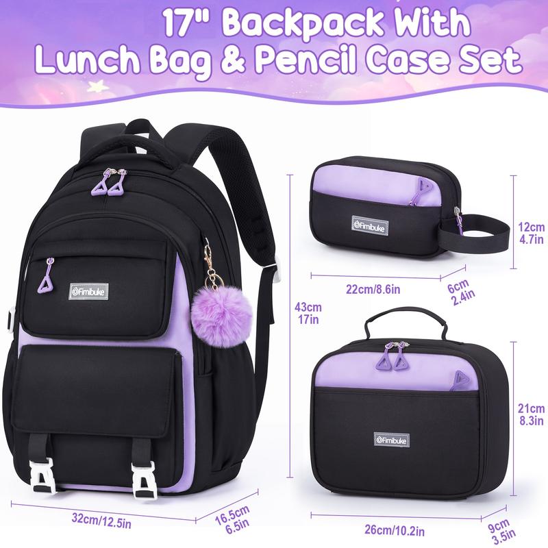 Product Introduction of Fimibuke Waterproof 3 PCS Backpack Set with Lunch Bag & Pencil Case – Lightweight School Bag Bookbag for Girls and Boys , Ideal for Elementary Middle High School Students dealsforyoudays 22