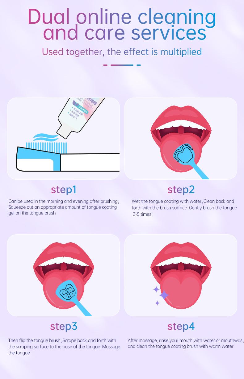 Blispring Tongue Scraper and Cleaning Gel Set | Targets Bad Breath at The Source, Ultimate Fresh Breath Routine (Scraper & Gel Bundle) Oral 1 Pcs