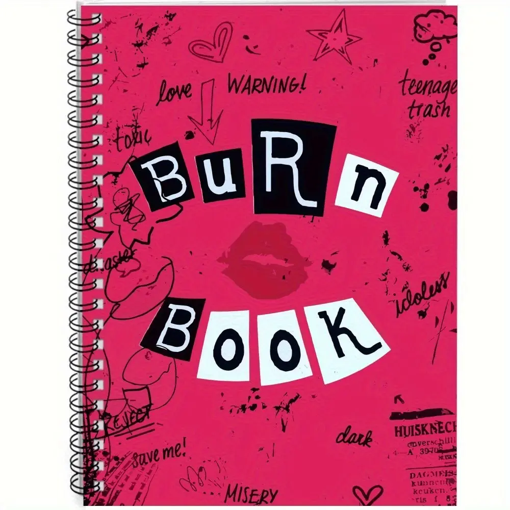 Fun Spiral 1pc Notebook, Work Burn Book Mean Girls Journal, Perfect for School Office Home Gifts, Scrapbooking Kit Craft Supplies