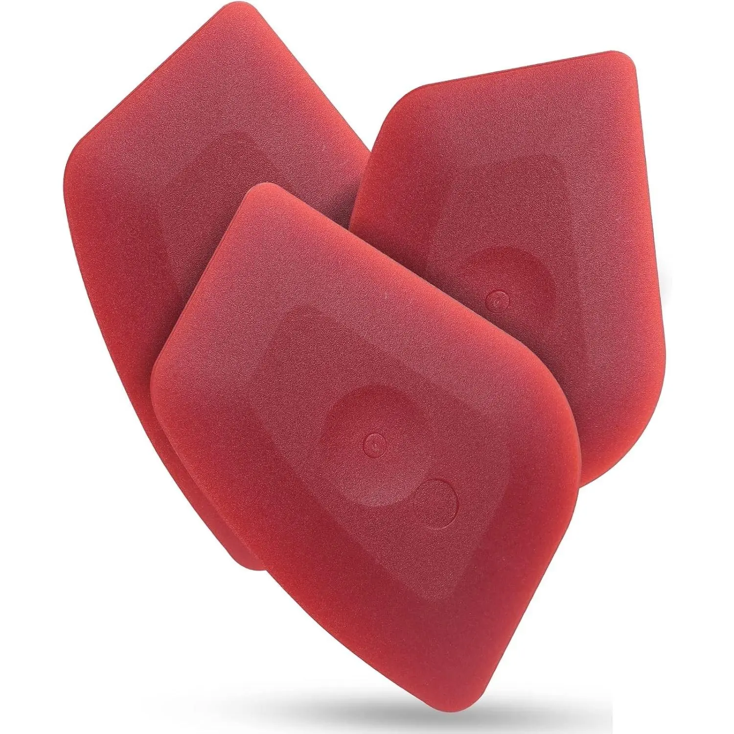 Pan Scraper Dish Scraper Food Scraper Tool Plastic Pot Scraper Kitchen Scraper Grease Scraper Cast Iron Skillet Pan Scraper Tool for Cleaning (3 Pcs, Red)Gift