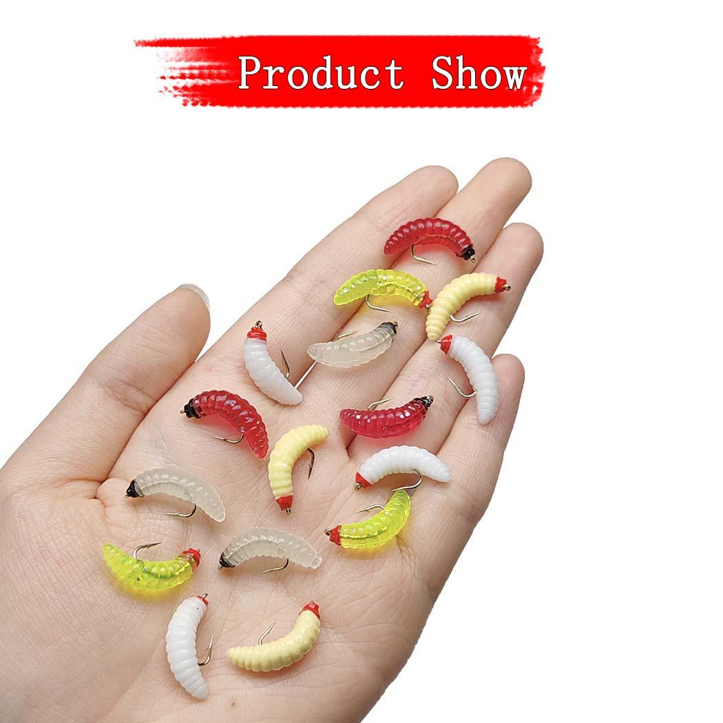 5/10pcs Maggots Fish Bait for Carp Catfish Trout Outdoor Fishing Lure, Essential Fishing Gear for Beginners, High-Quality Fishing Equipment