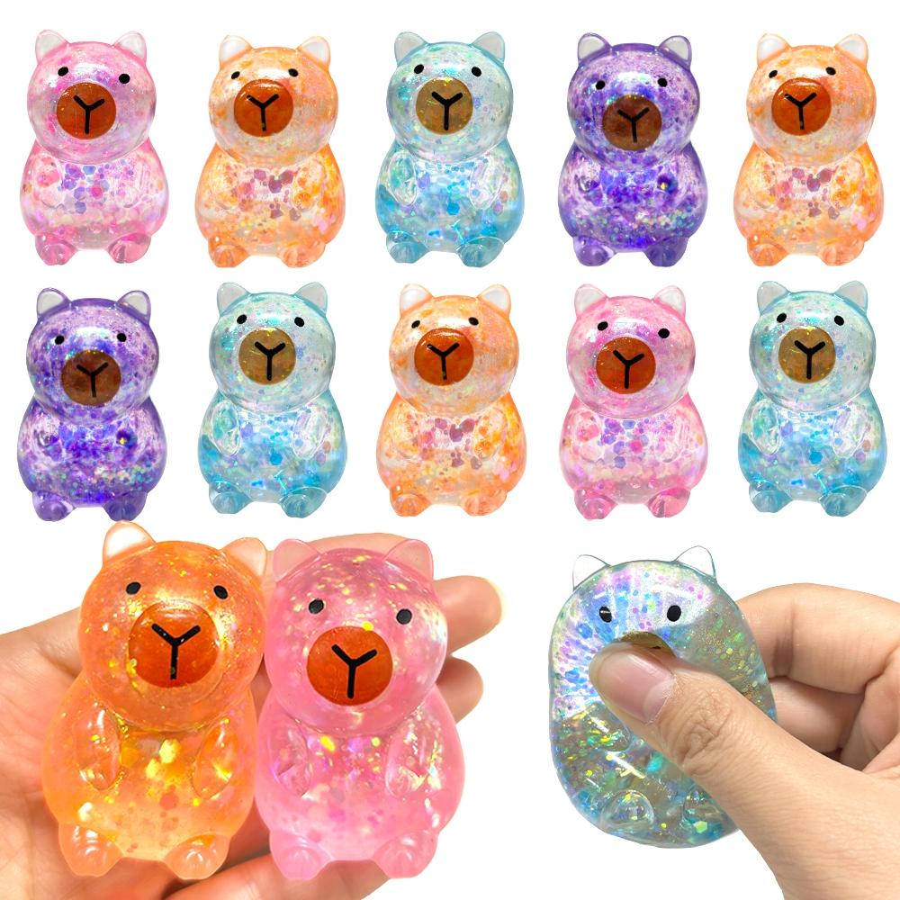1/3/6 Counts Sensory Stress-Relief Toys, Sparkly Porcupine Squeeze Ball (Random Colors), Birthday Party Gifts, Cute Malt-Filled Elastic Toy, Kawaii Squishies
