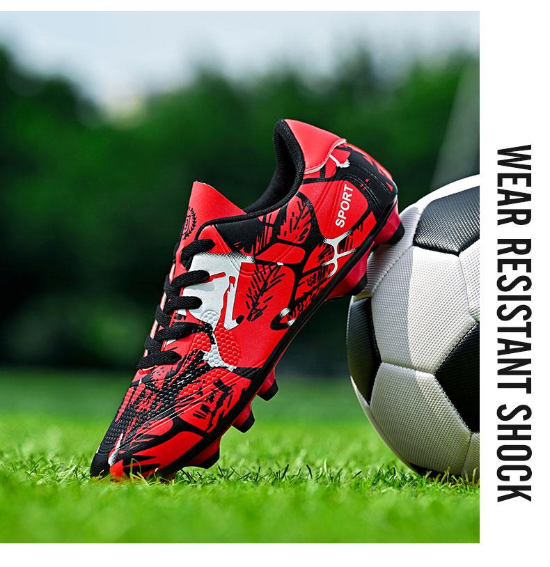 1 Pair Unisex Soccer Training Shoes Flexible Movement Quick Response Anti-Slip Wear-Resistant Comfort Insole 3 Color Options