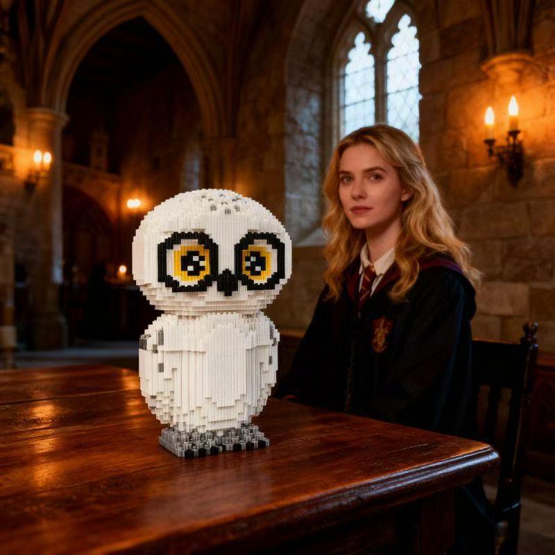 Owl 3D Puzzle Building Blocks, Creative Decorative Item, Perfect Gift for Birthdays, Halloween, Valentine's Day, Christmas, Unisex