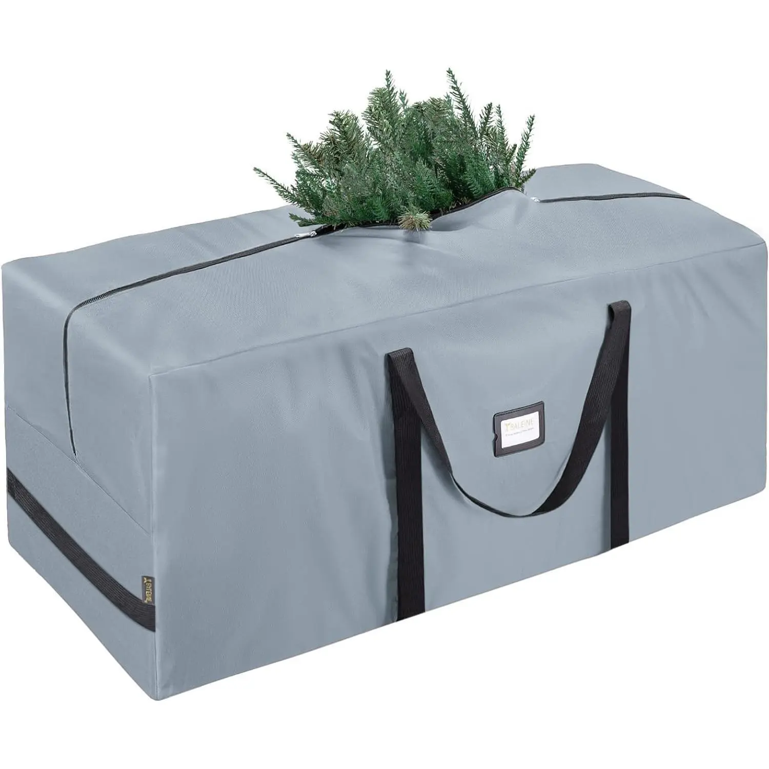 7.5 ft Christmas Tree Storage Bag Organiser, Heavy-Duty 900D Oxford Fabric, Reinforced Handles, Dual Zippers, Wide Opening Extra-Large Container for Trees & Decorations (Grey)