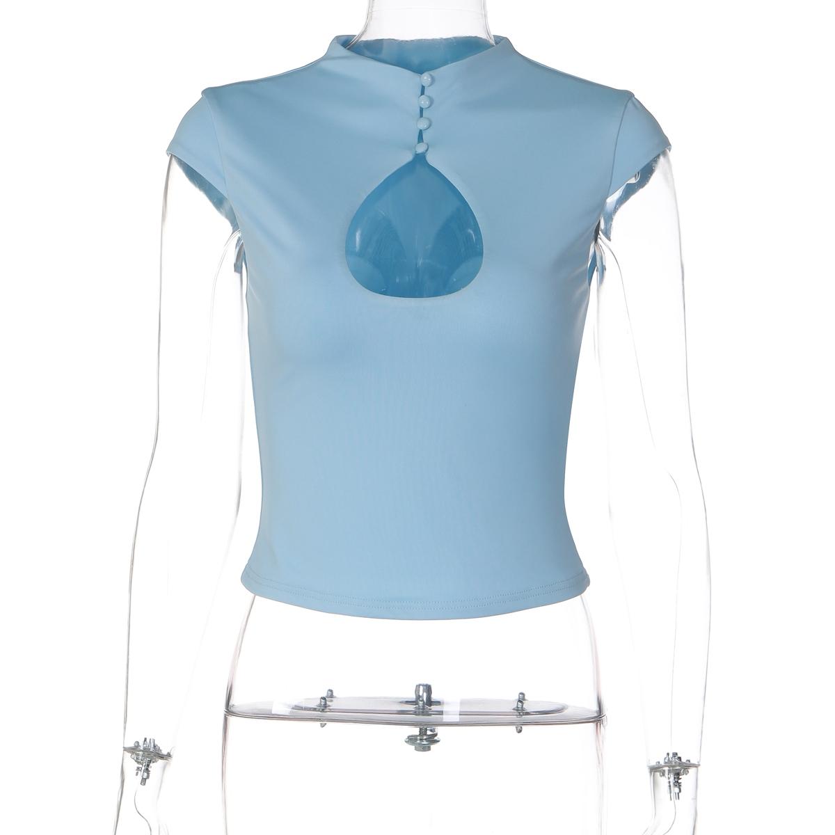 Women Summer Sexy Short Sleeve Hollow Out Party Club Basic T Shirt Tops Tee