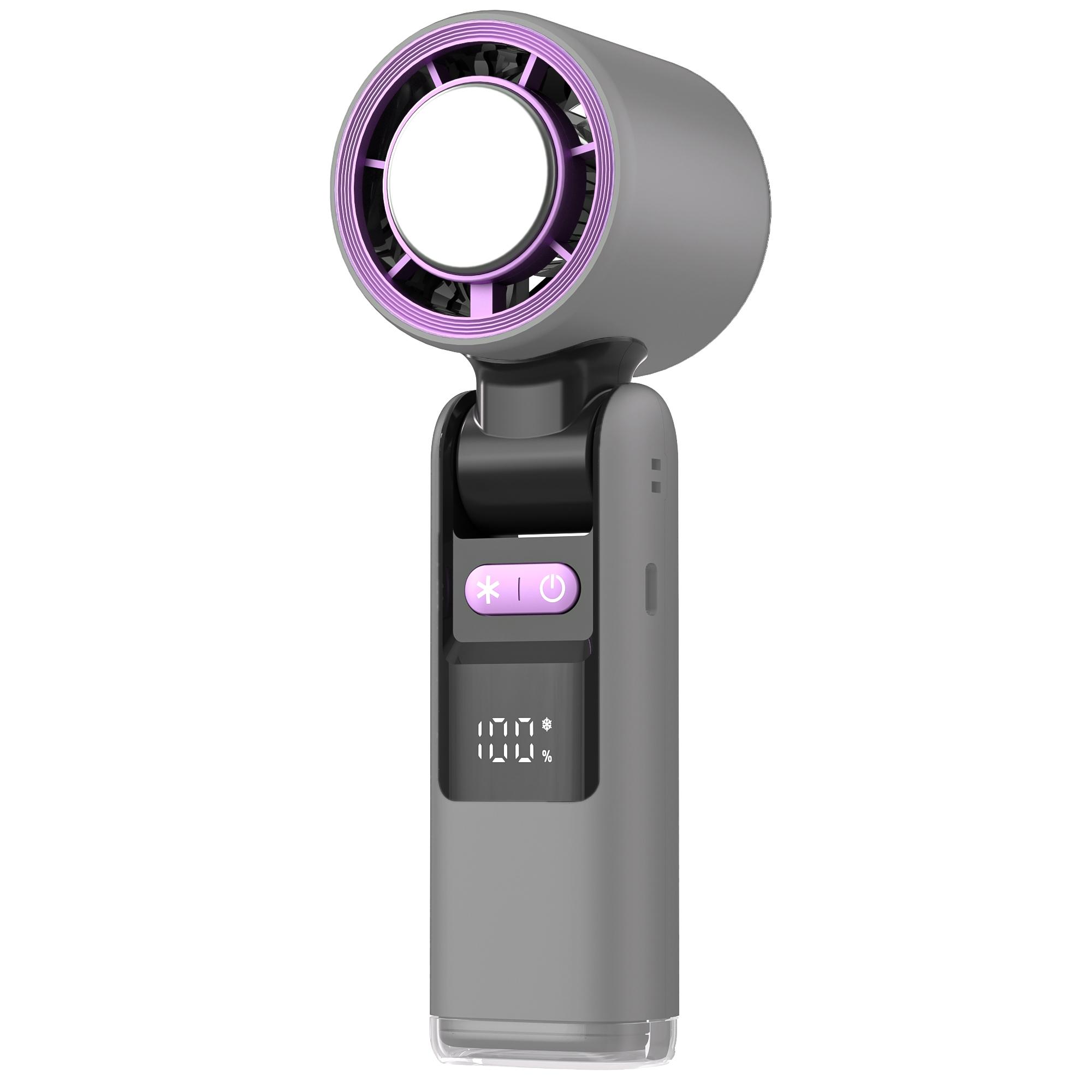 Rechargeable Handheld Fan, Foldable Cooling Device for Outdoor Activities, Portable & Lightweight Design, Ideal for Travel & Work